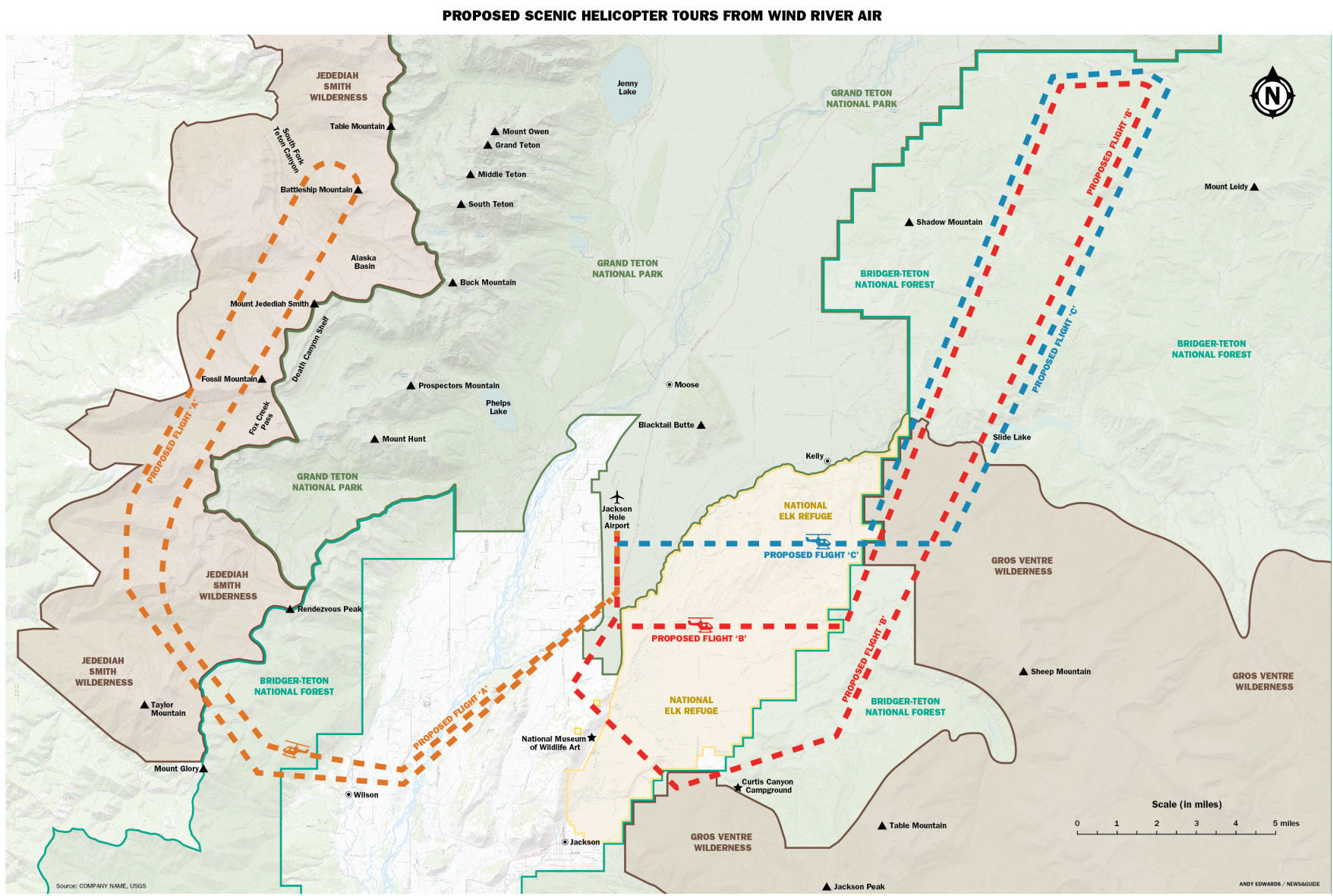 Proposed scenic helicopter tours from Wind River Air